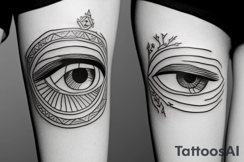 ALL SEEING EYE blackwork tattoo idea