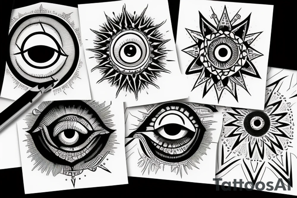 ALL SEEING EYE blackwork tattoo idea