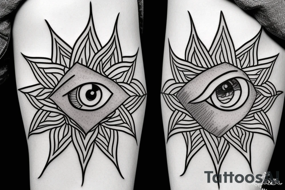ALL SEEING EYE blackwork tattoo idea