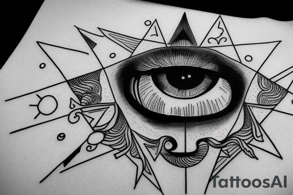 ALL SEEING EYE blackwork tattoo idea