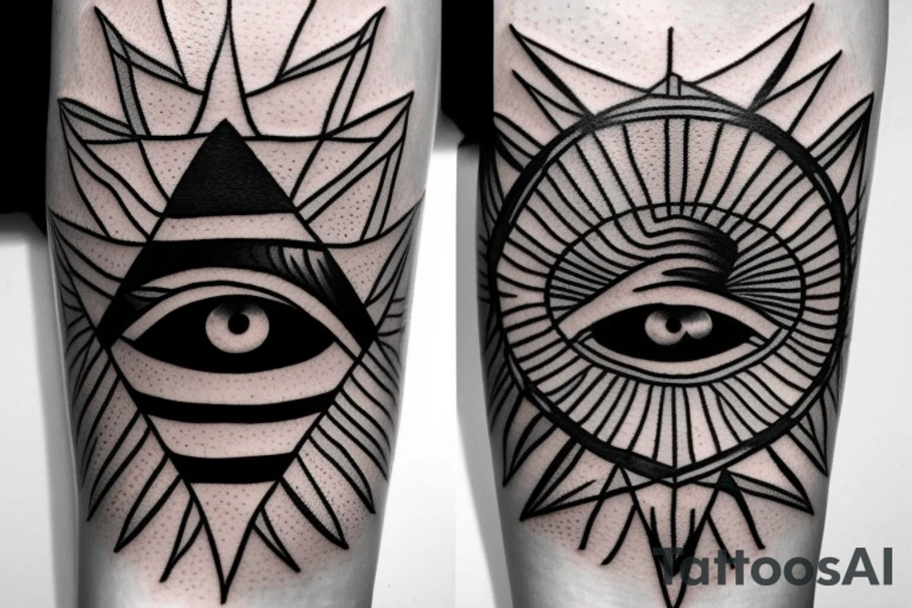 ALL SEEING EYE blackwork tattoo idea