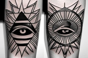 ALL SEEING EYE blackwork tattoo idea