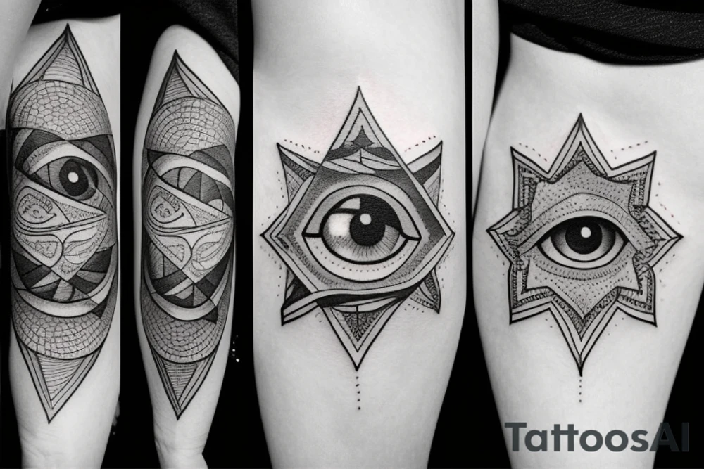 ALL SEEING EYE blackwork tattoo idea