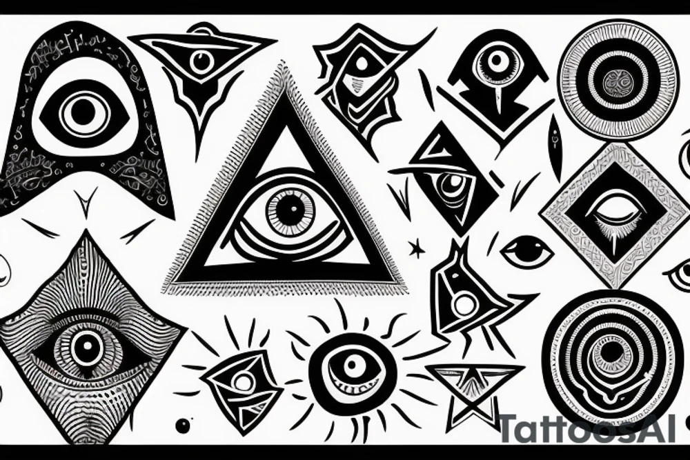 ALL SEEING EYE blackwork tattoo idea