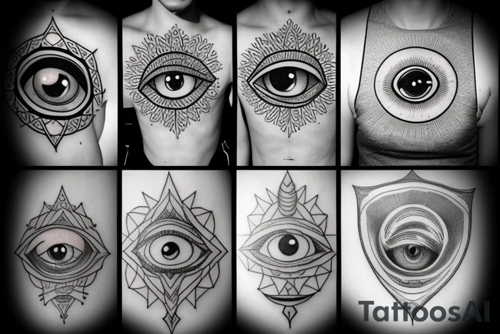 ALL SEEING EYE blackwork tattoo idea