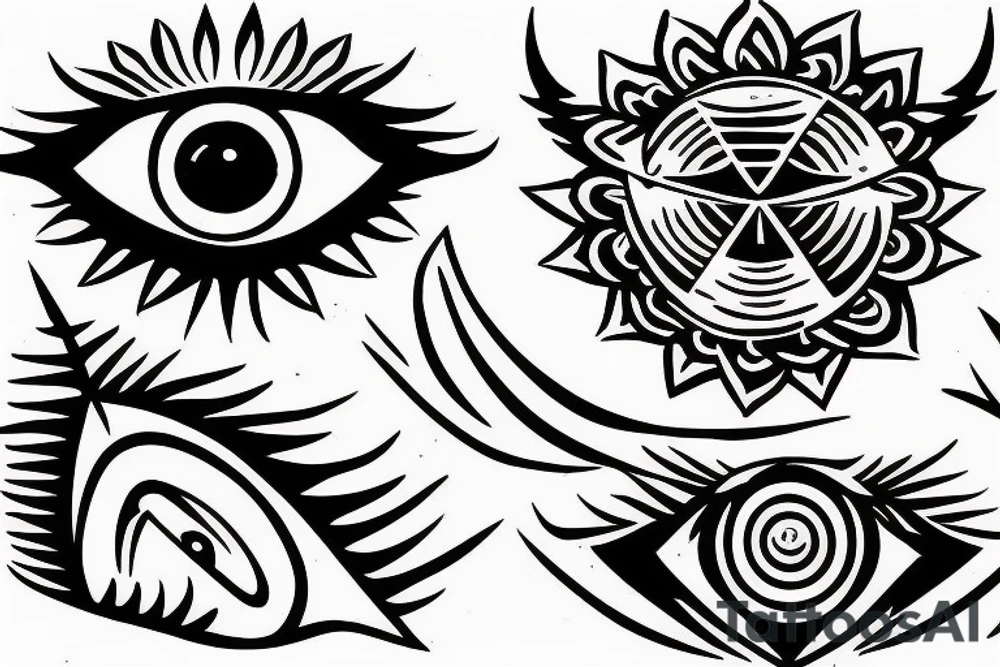 ALL SEEING EYE blackwork tattoo idea