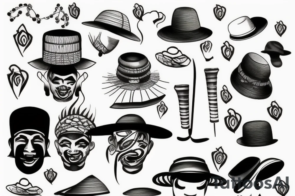 vietnamese hat tattoo idea