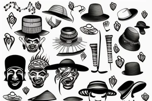 vietnamese hat tattoo idea