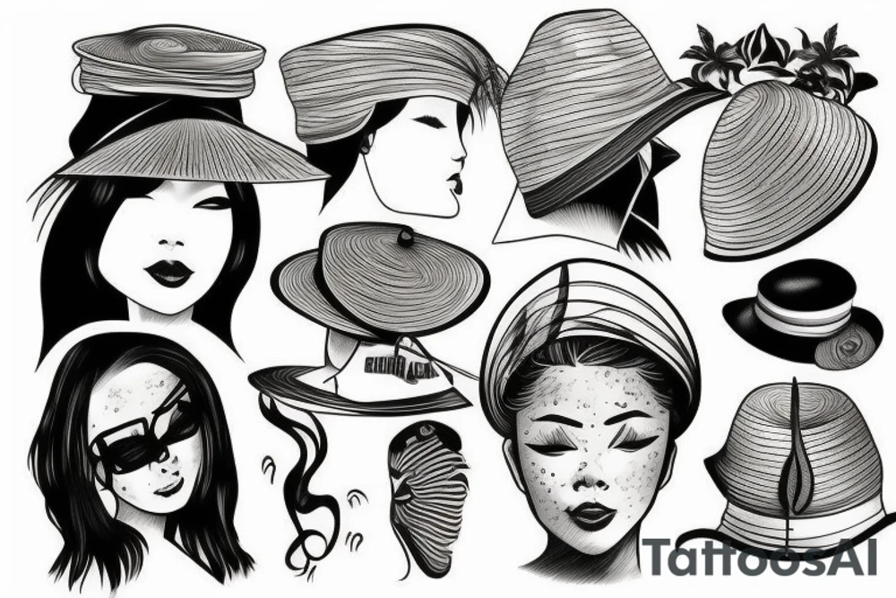 vietnamese hat tattoo idea