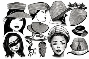vietnamese hat tattoo idea