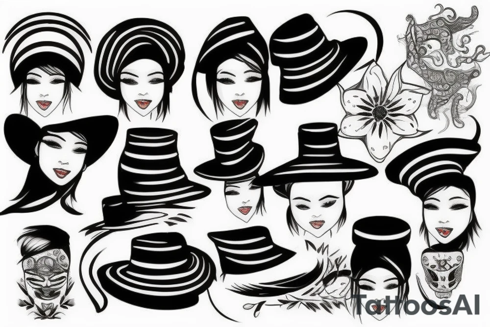 vietnamese hat tattoo idea