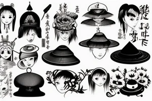 vietnamese hat tattoo idea