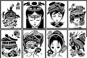 vietnamese traditional hat tattoo idea