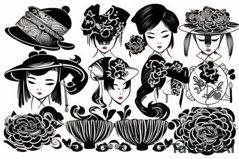 vietnamese traditional hat tattoo idea