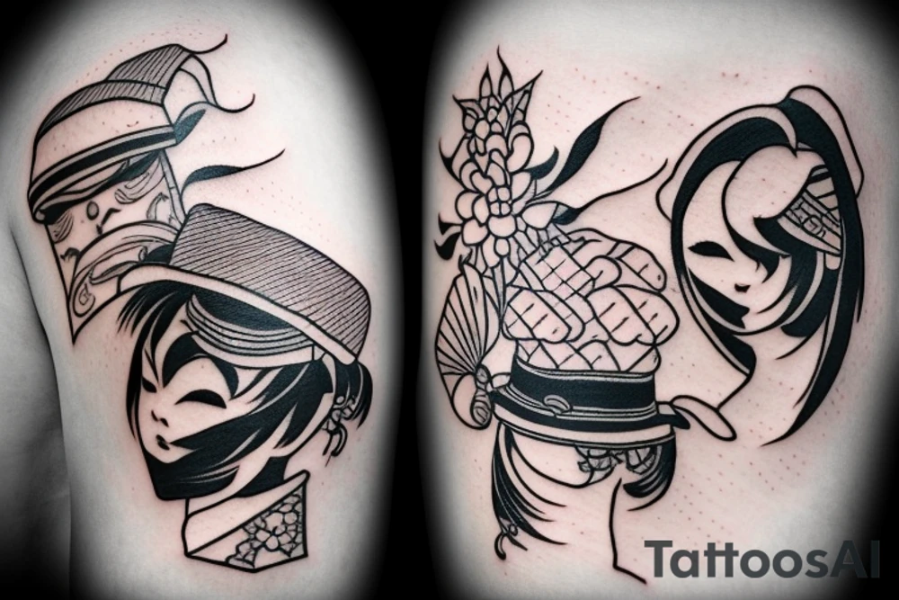 Just vietnamese traditional hat tattoo idea