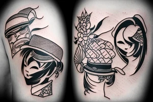 Just vietnamese traditional hat tattoo idea