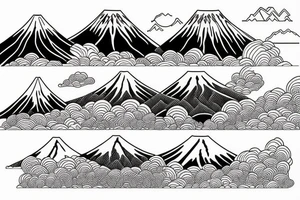 Mount Fuji with the sunrise tattoo idea