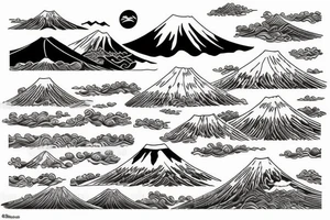 Mount Fuji with the sunrise tattoo idea