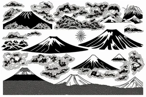 Mount Fuji with the sunrise tattoo idea