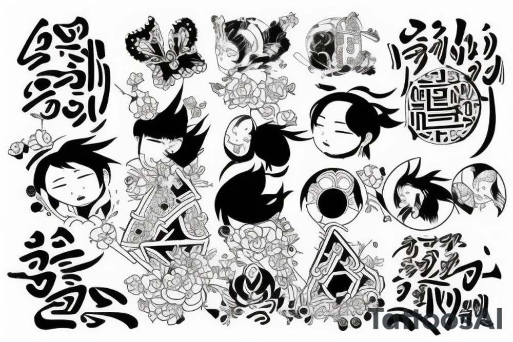 Traditional Korea tattoo idea