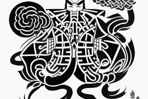Traditional guard Korean tattoo idea