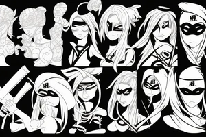 anime ninja girl tattoo idea