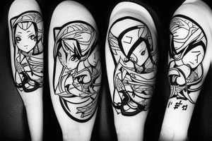 anime ninja girl tattoo idea