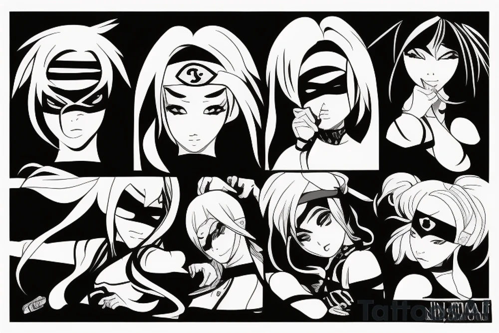 anime ninja girl tattoo idea