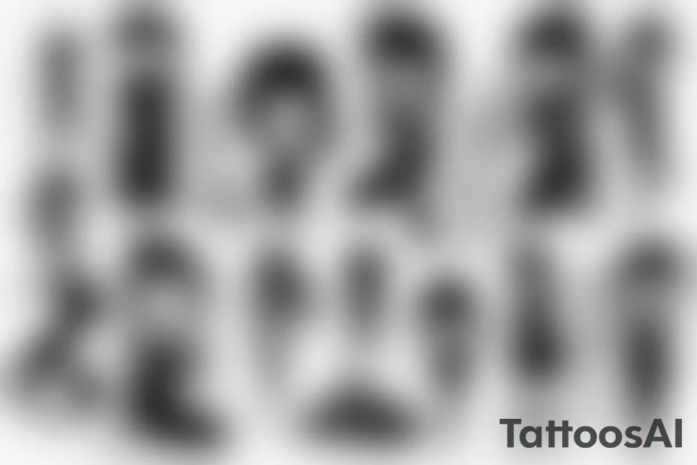 anime girl with katana tattoo idea