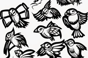 Puffin flying tattoo idea