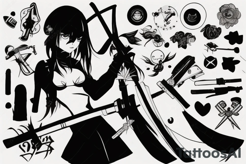 russian soldier anime girl with katana tattoo idea russian soldier anime girl with katana tattoo idea