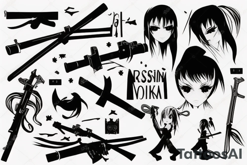 russian soldier anime girl with katana tattoo idea russian soldier anime girl with katana tattoo idea