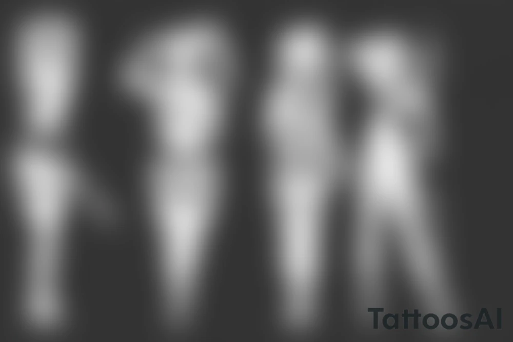 anime girl with katana tattoo idea