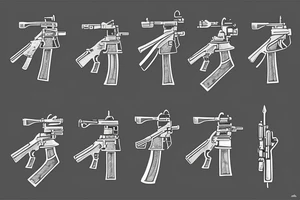 ak-74 rifle classic tattoo idea