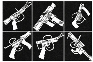 ak-74 rifle classic tattoo idea