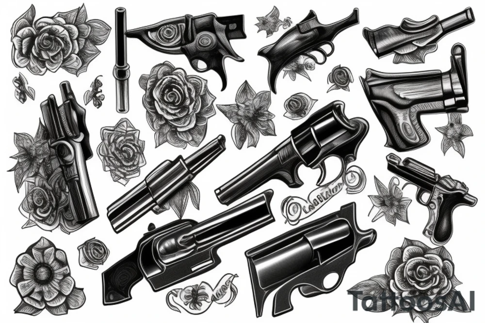 revolver tattoo idea