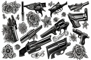 revolver tattoo idea