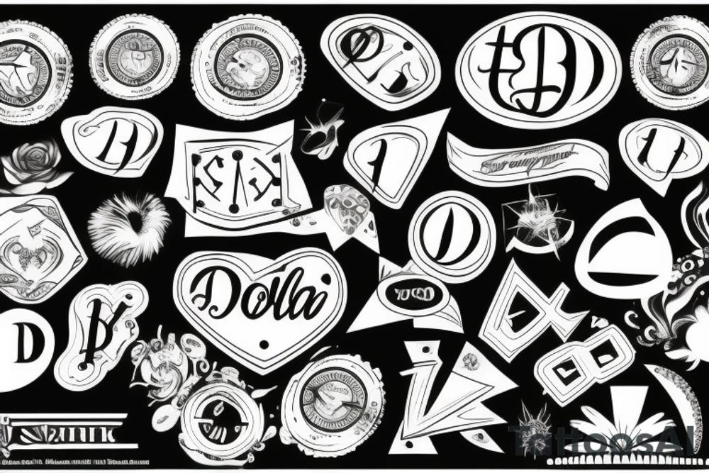 dollar sign tattoo idea