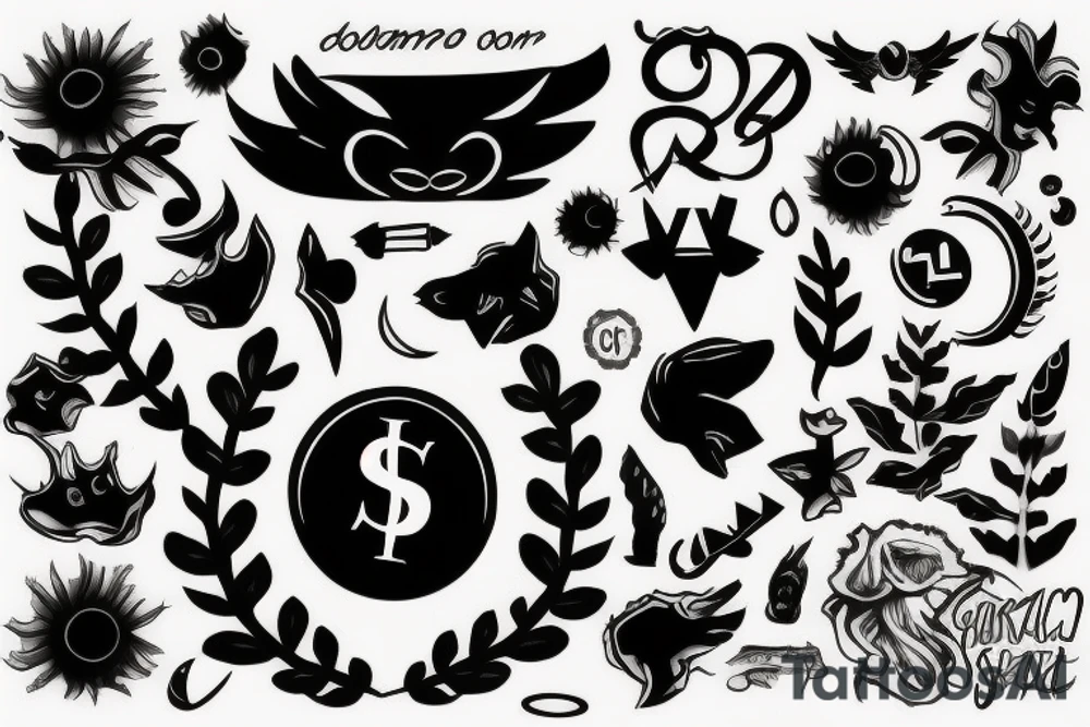 dollar sign tattoo idea
