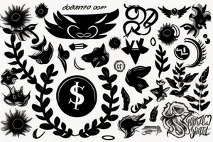 dollar sign tattoo idea