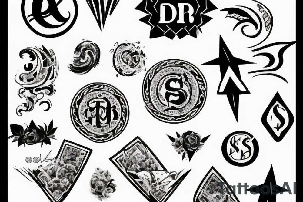 dollar sign tattoo idea