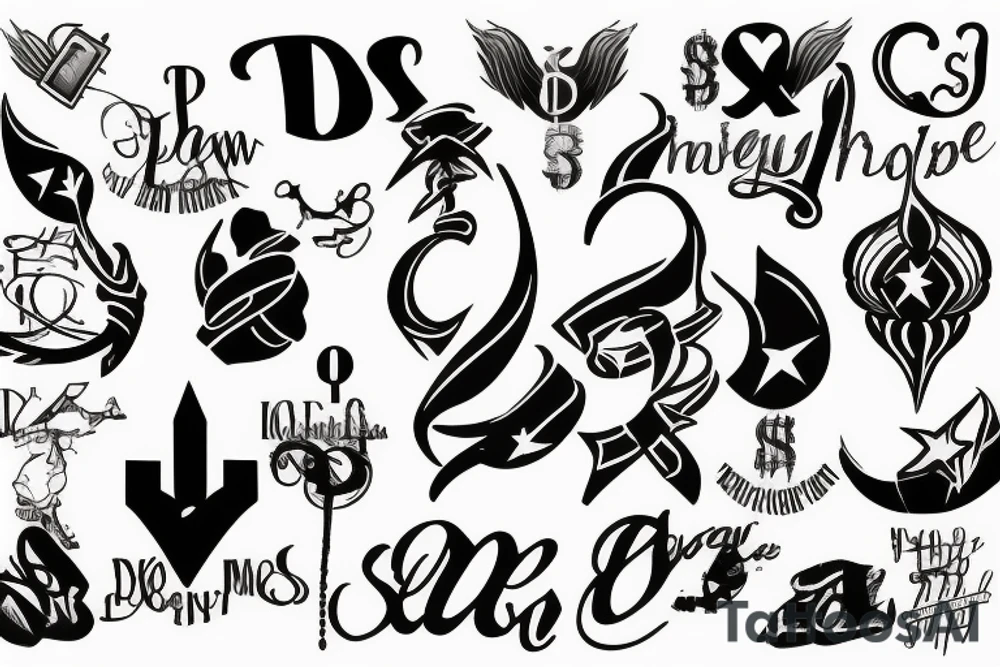 dollar sign tattoo idea