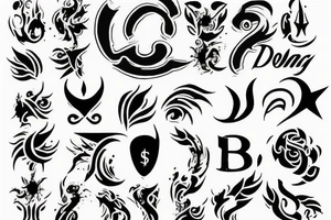 dollar sign burning tattoo idea