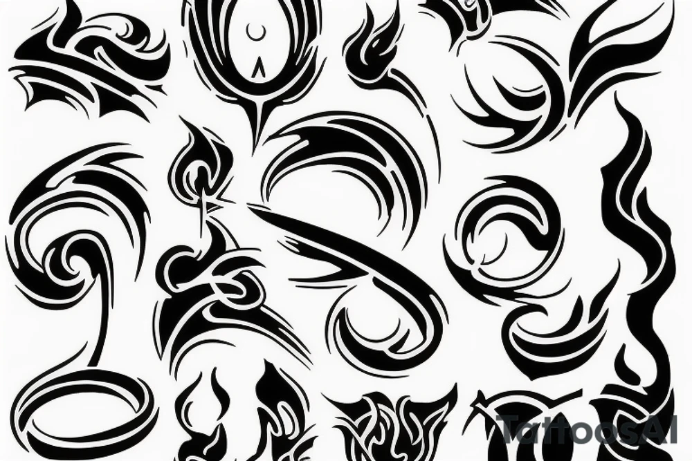 $ sign burning tattoo idea