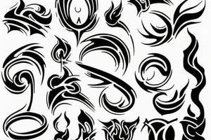 $ sign burning tattoo idea