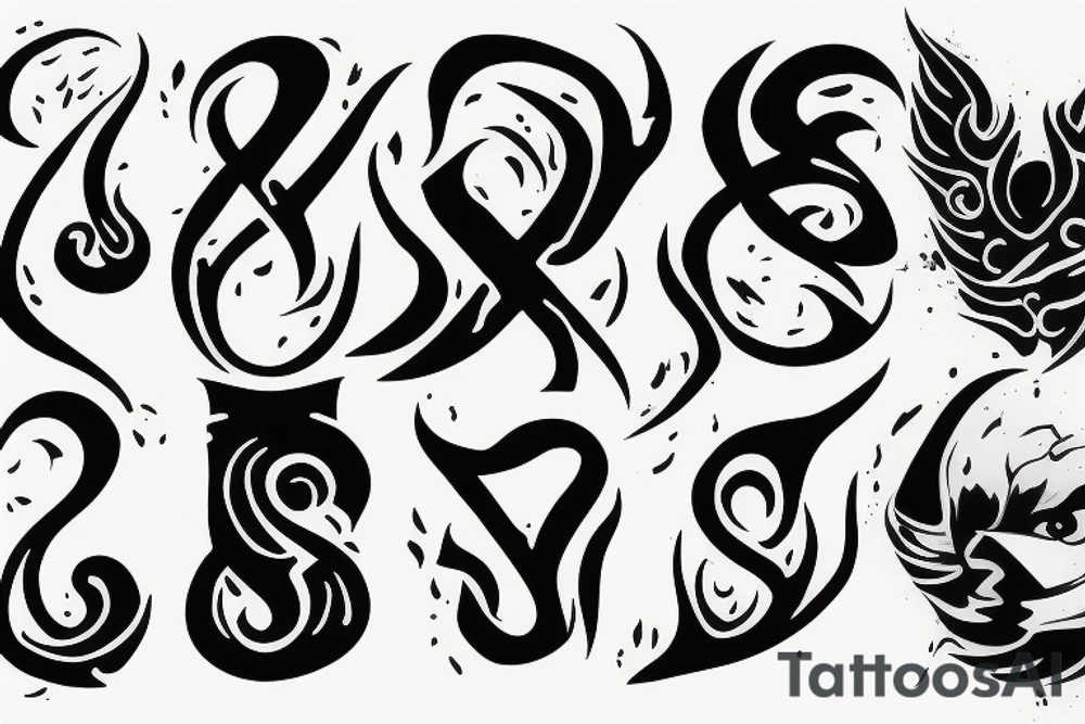 $ sign burning tattoo idea