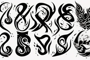 $ sign burning tattoo idea