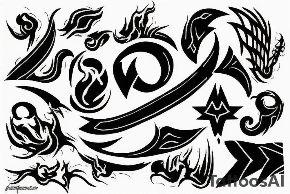$ sign burning tattoo idea