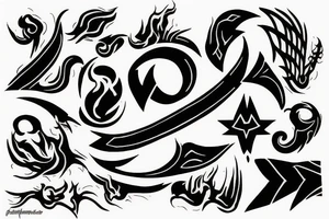$ sign burning tattoo idea