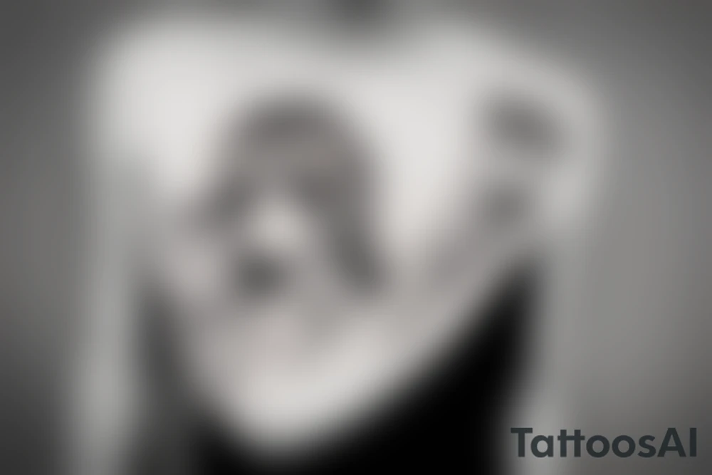 anime girl with knife tattoo idea
